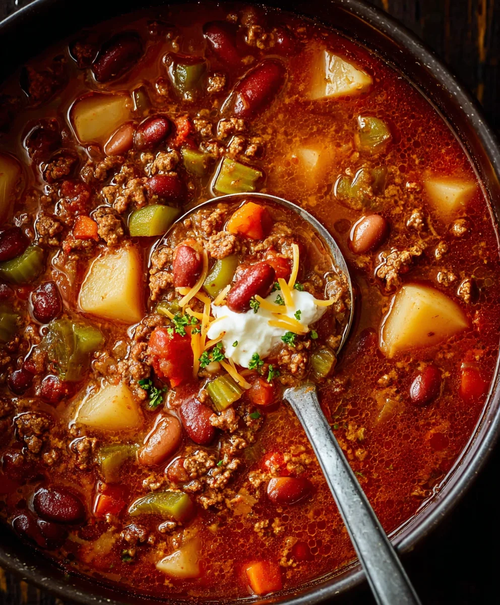Hearty Cowboy Beef Soup-Easy Delicious Recipe
