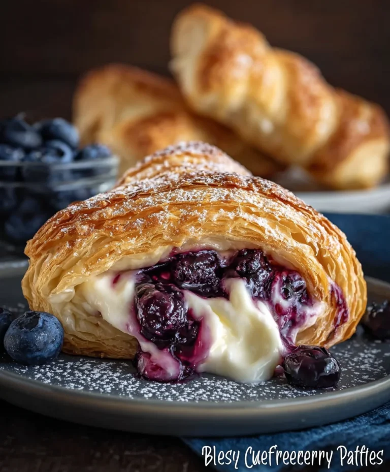 Blueberry Cream Cheese Puff Pastry Delicious Dessert