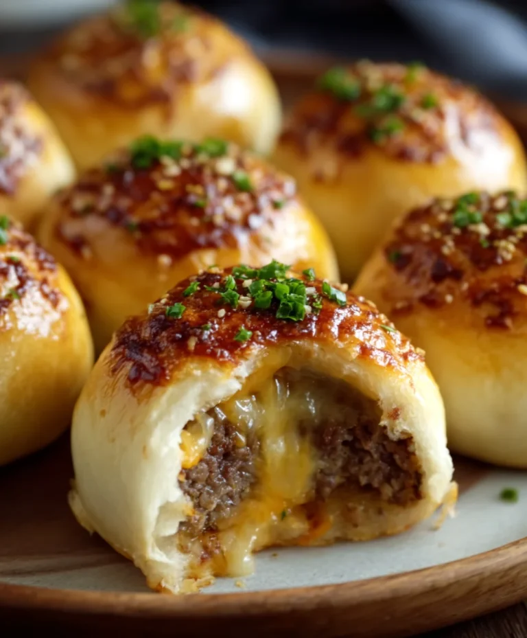 Garlic Parmesan Cheeseburger Bombs Easy Recipe