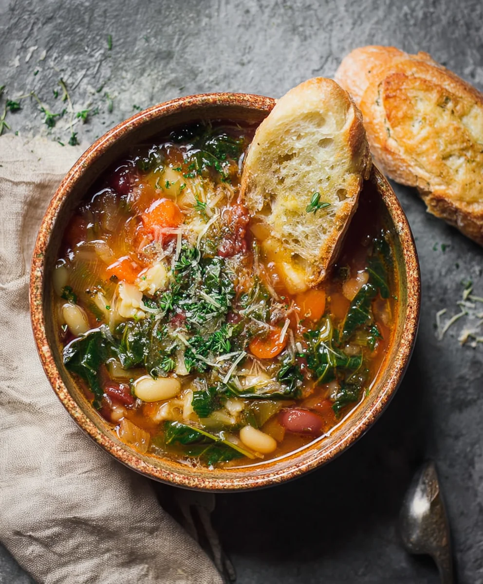 Hearty Winter Beef Minestrone Soup- Cozy Comfort Food