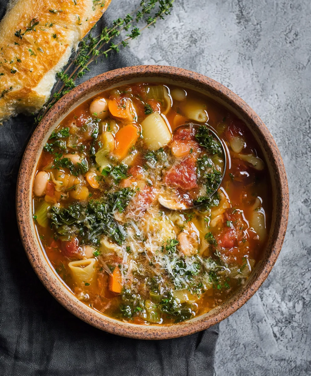 Hearty Winter Minestrone Soup - Cozy Beef Flavor