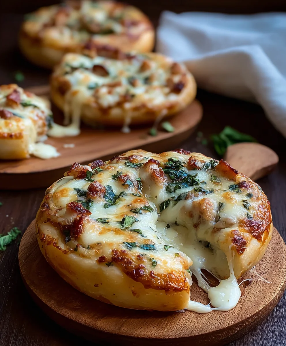 Mini Stuffed Alfredo Pizzas - Easy & Delicious Bites