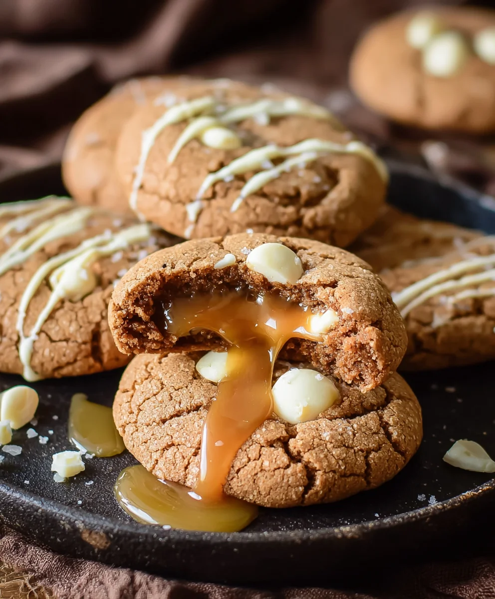 Caramel Gin Extract Cookies-White Chocolate Baked Delights