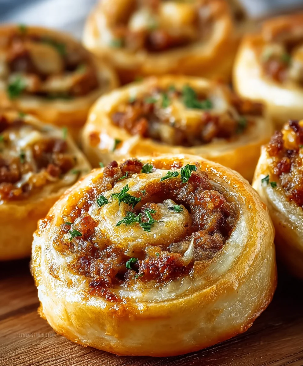 Beef Sausage Pinwheels-Easy Appetizer Recipe