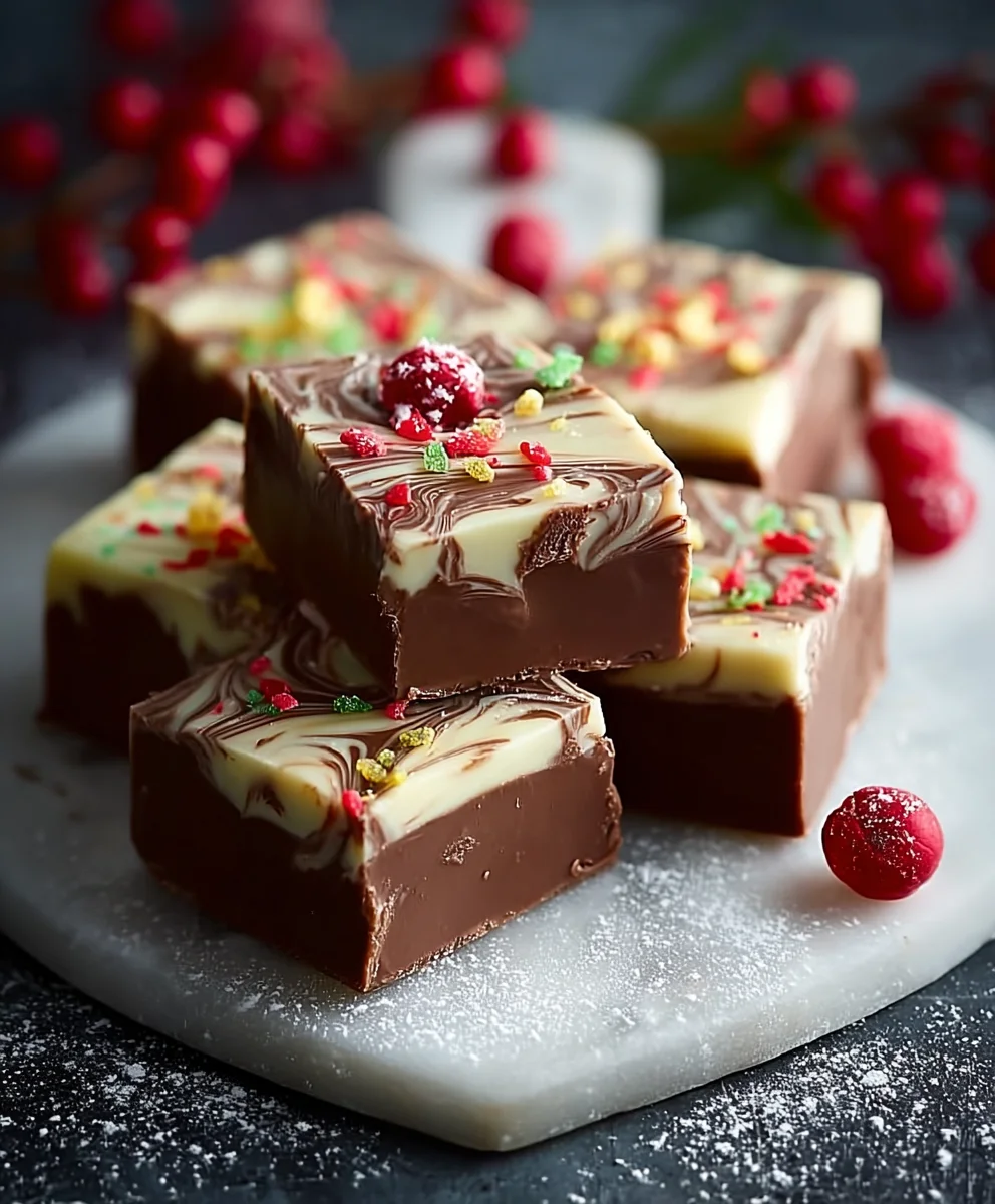 Easy Christmas Fudge Recipe-Holiday Dessert Delight