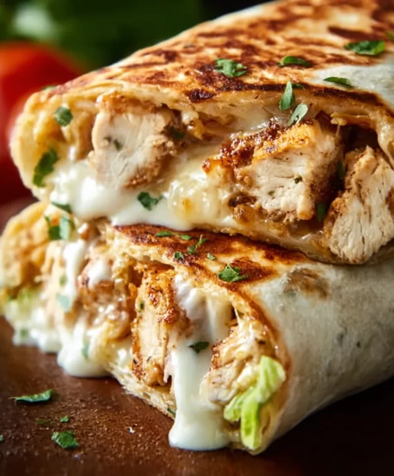 Cheesy Garlic Chicken Wraps – Easy Dinner Recipe