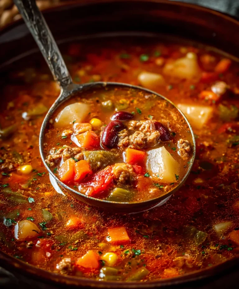 Hearty Cowboy Soup- Easy Beef Recipe