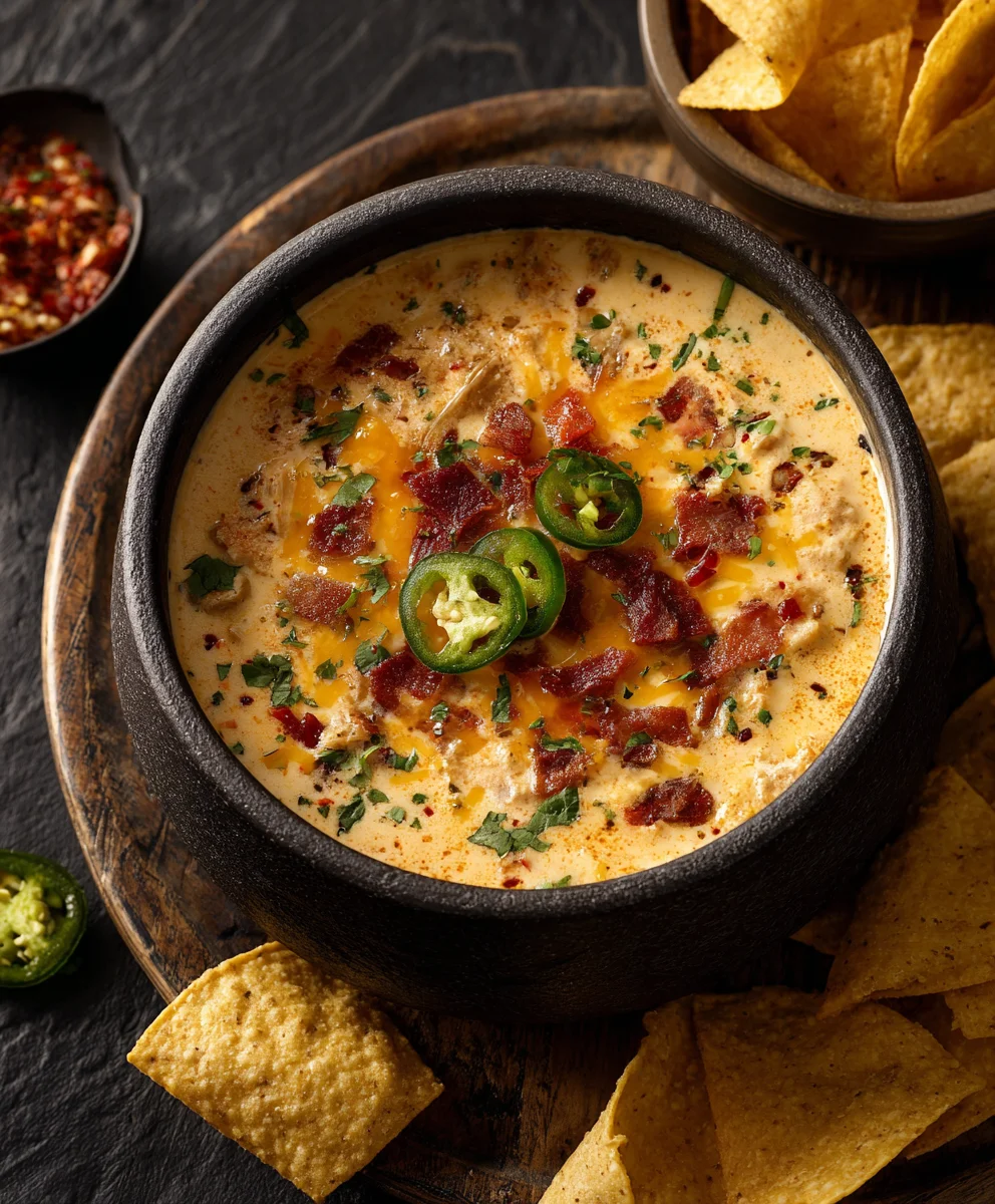 Easy Cowboy Queso-Spicy Beef Dip Recipe