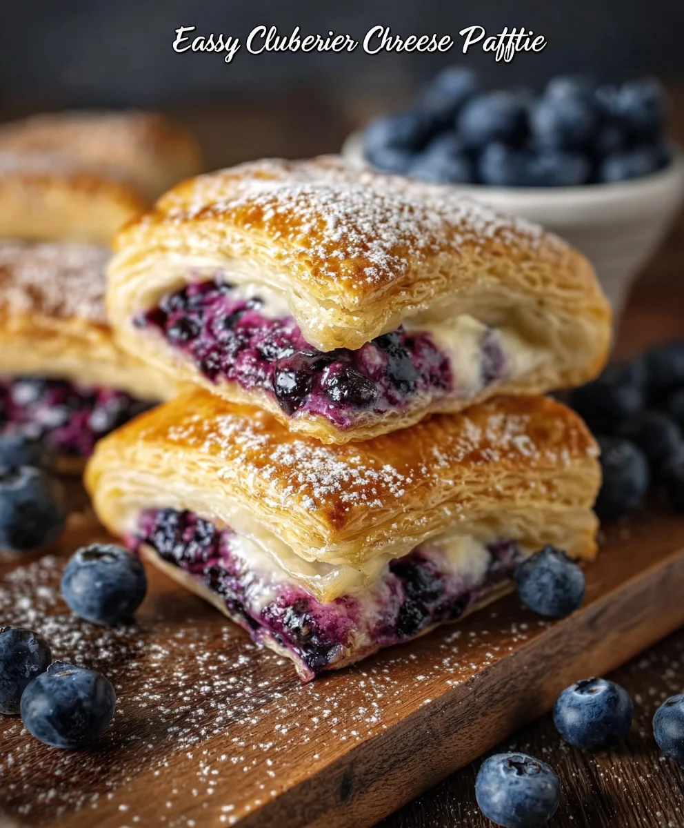Blueberry Cream Cheese Puff Pastry Delicious Dessert