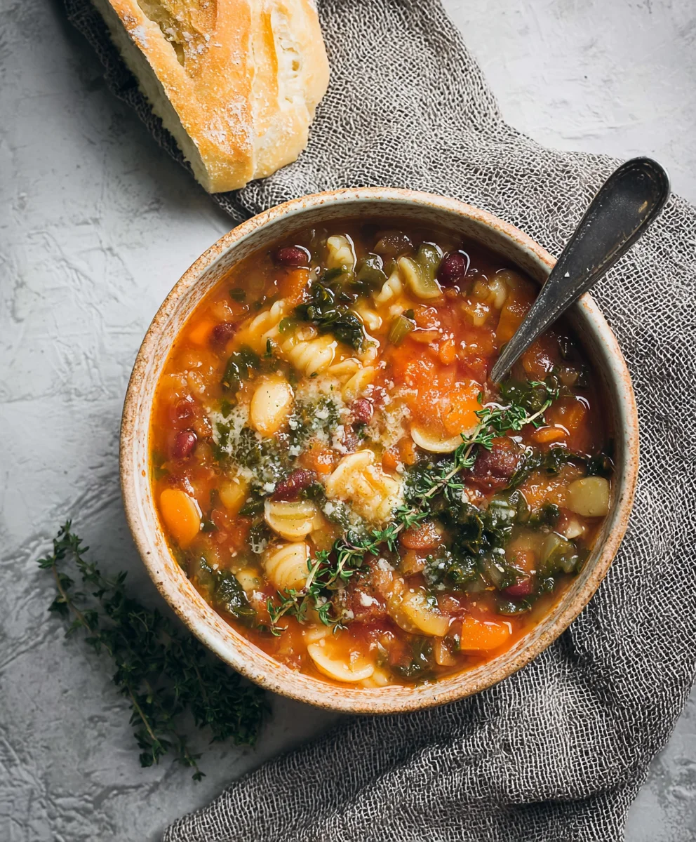 Hearty Winter Minestrone Soup - Cozy Beef Flavor