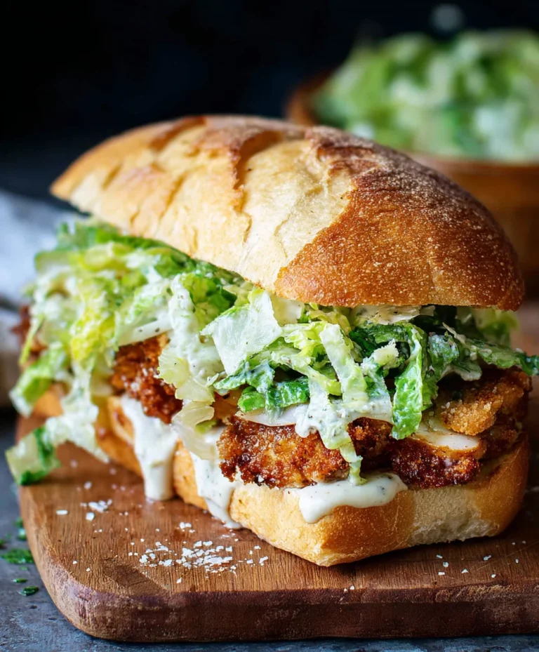 Crispy Chicken Caesar Sandwich Recipe-Easy & Delicious