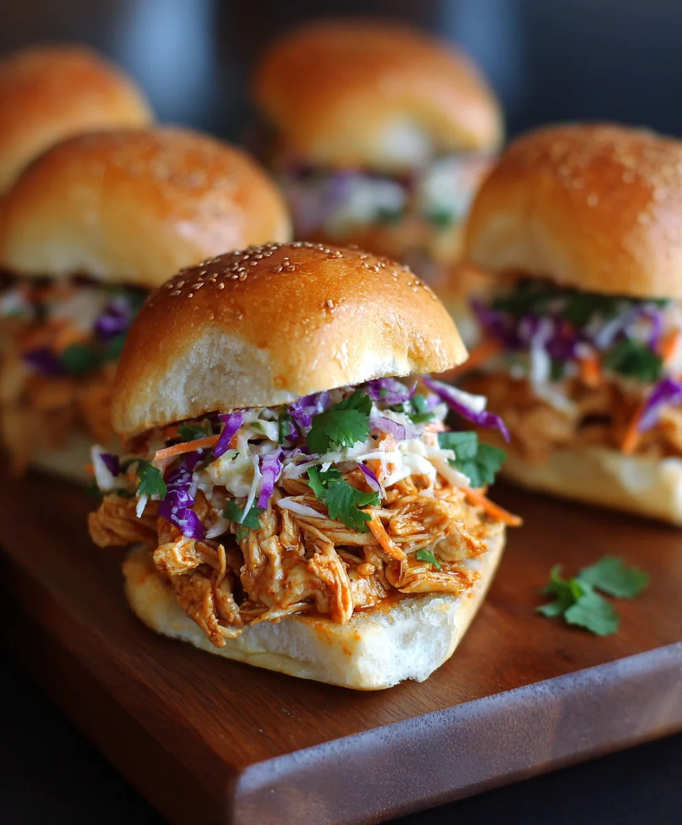 Bang Bang Chicken Sliders- Easy & Spicy Appetizer