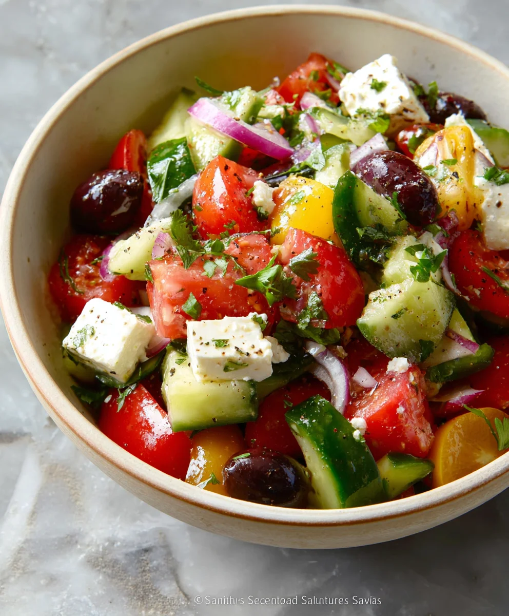Easy Greek Salad Recipe - Fresh & Flavorful