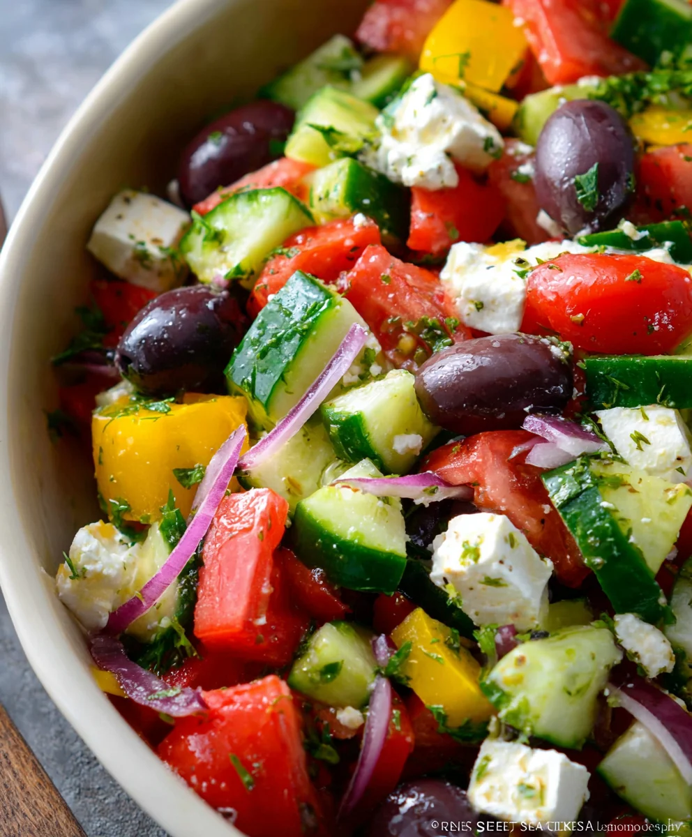 Easy Greek Salad Recipe - Fresh & Flavorful