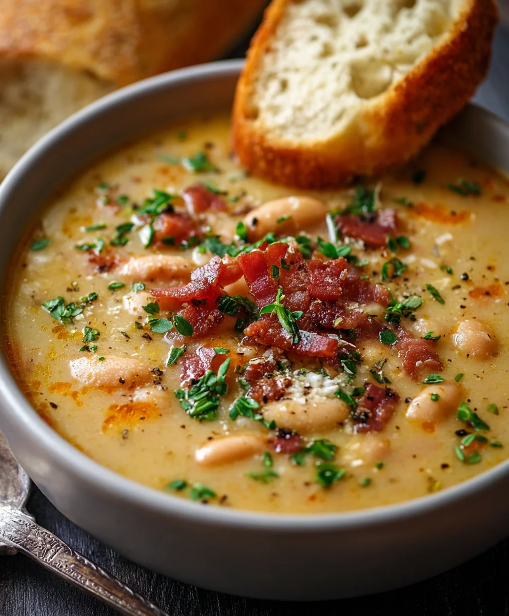 Hearty White Bean Beef Beef Bacon Soup Recipe