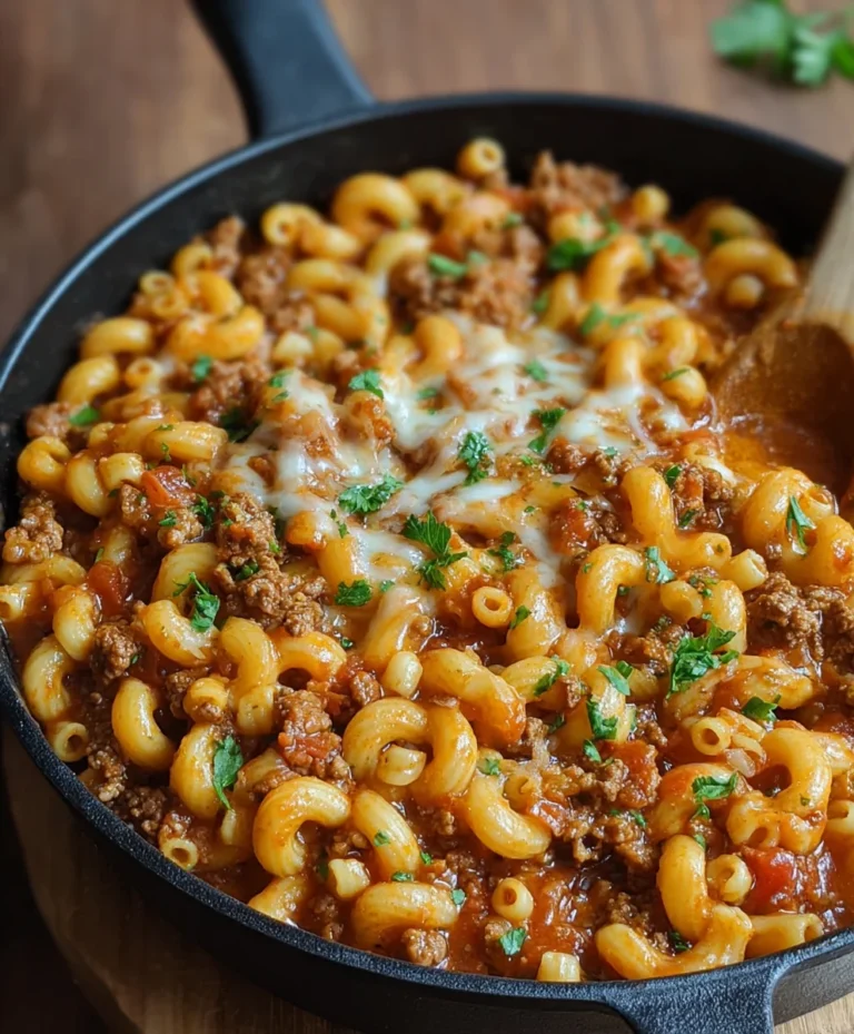 Cheesy One-Pot Beef Goulash Recipe