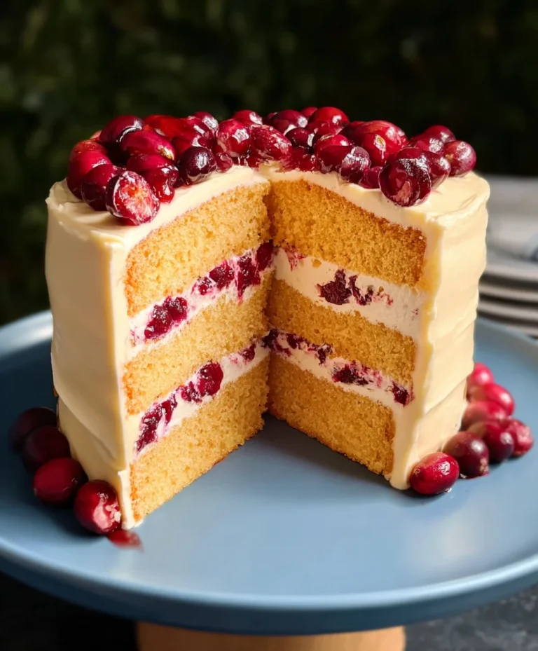 Cranberry Orange Layer Cake Delightful Festive Treat