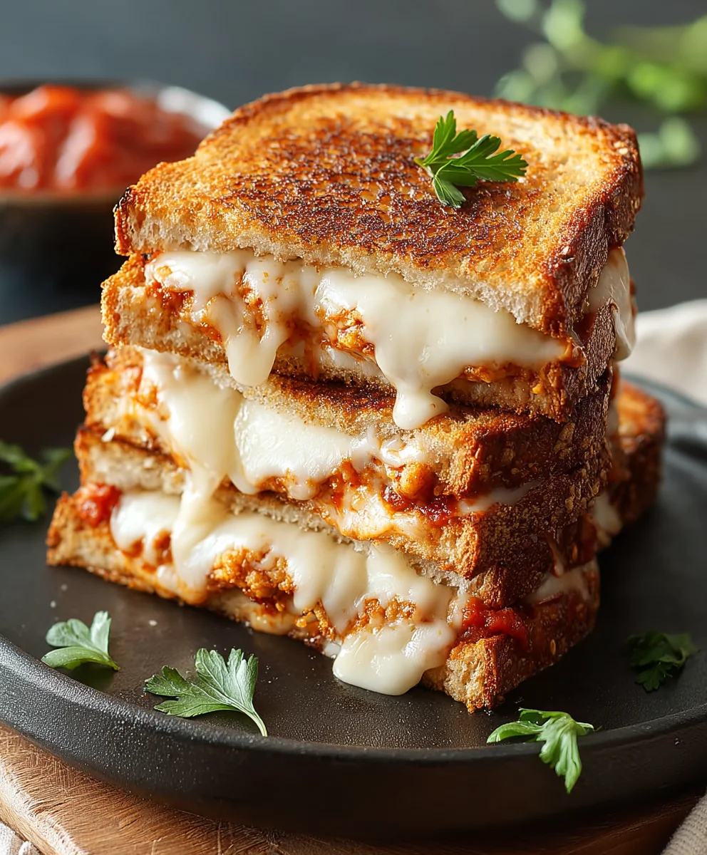 Lazy Chicken Parmesan Grilled Cheese-Easy Meal
