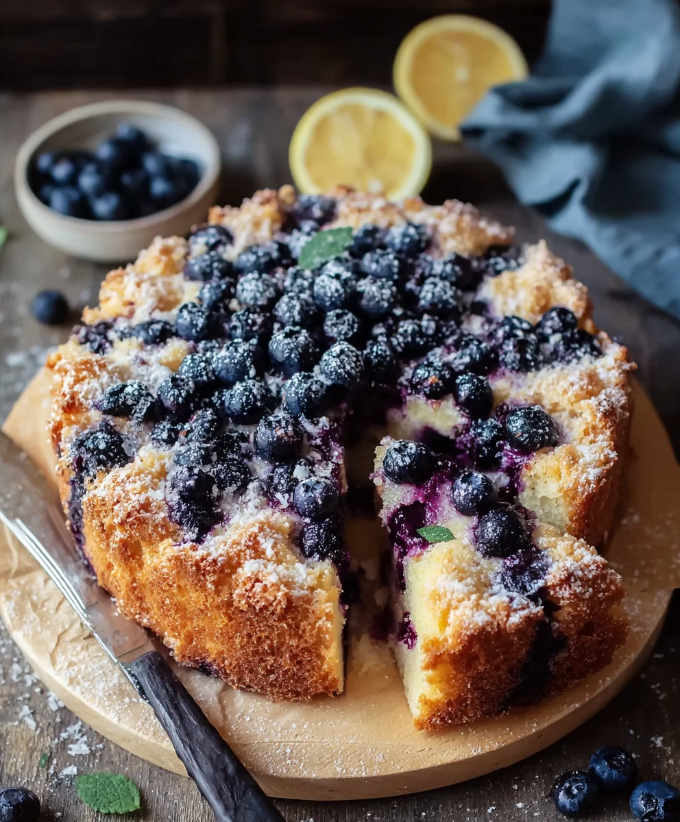 Blueberry Lemon Brioche Cake Recipe