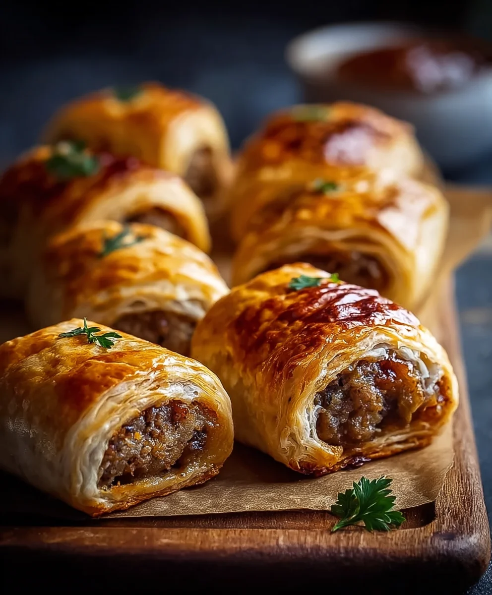 Classic Beef Sausage Rolls- Easy Festive Appetizer