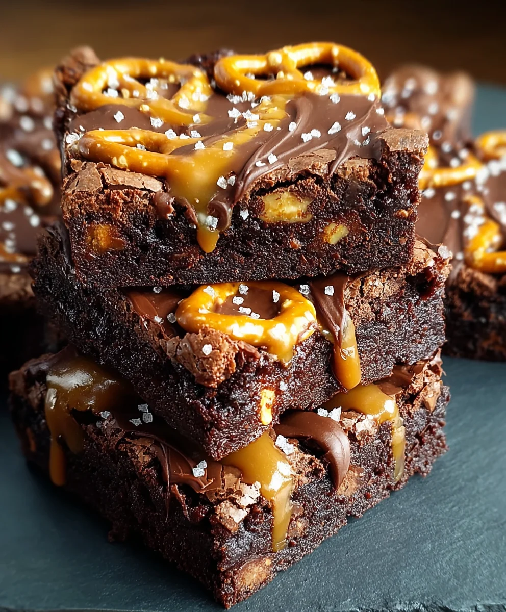 Caramel Pretzel Brownie Bliss - Easy Recipe