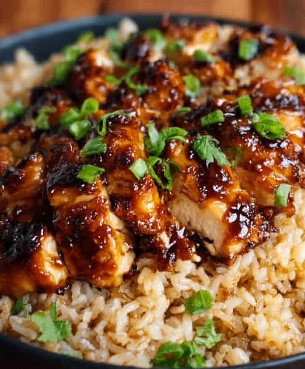 Easy Honey BBQ Chicken Rice Recipe