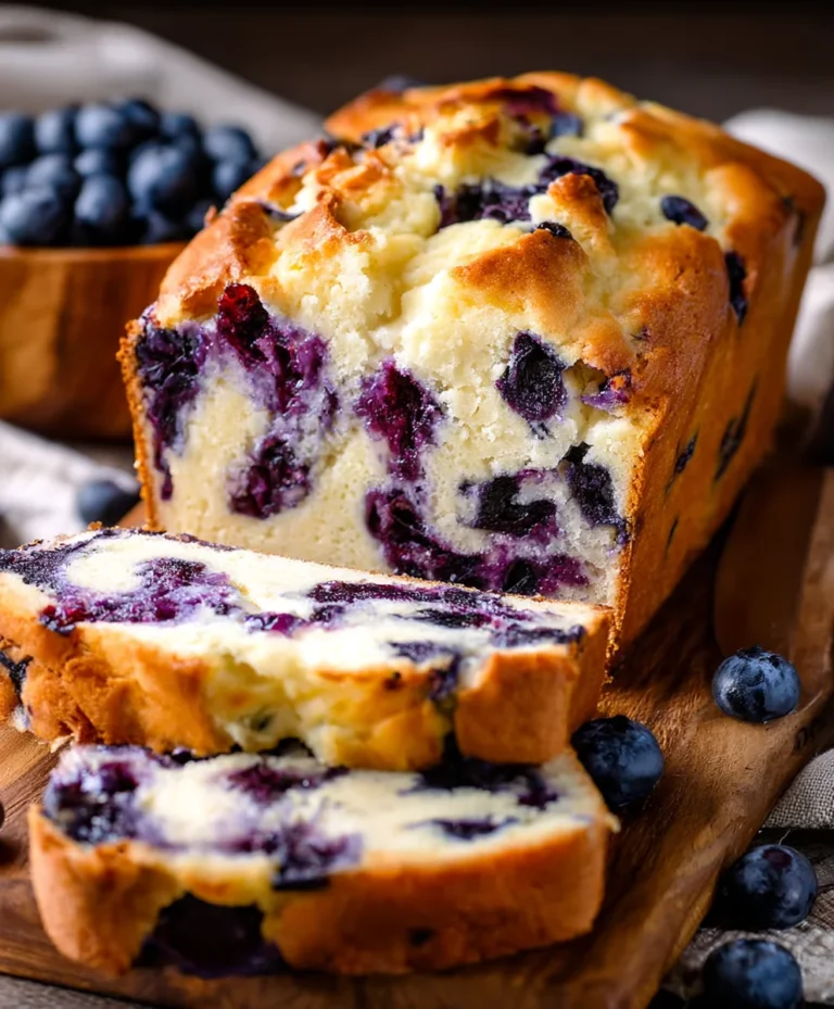 Blueberry Cream Cheese Bread-Easy Delicious Recipe