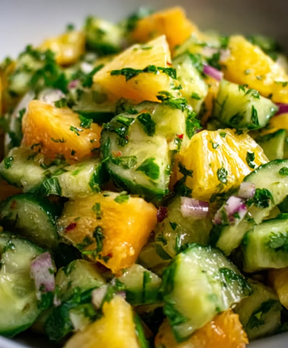 Refreshing Pineapple Cucumber Salad - Easy & Delicious