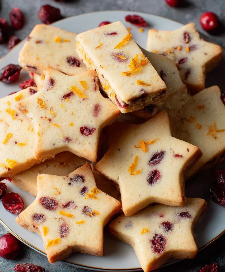 Cranberry Orange Shortbread Cookies-Festive & Easy