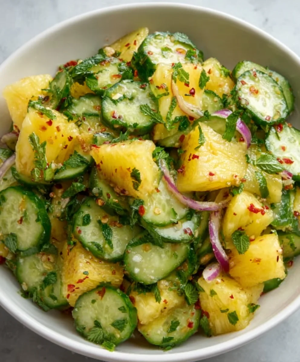 Refreshing Pineapple Cucumber Salad - Easy & Delicious