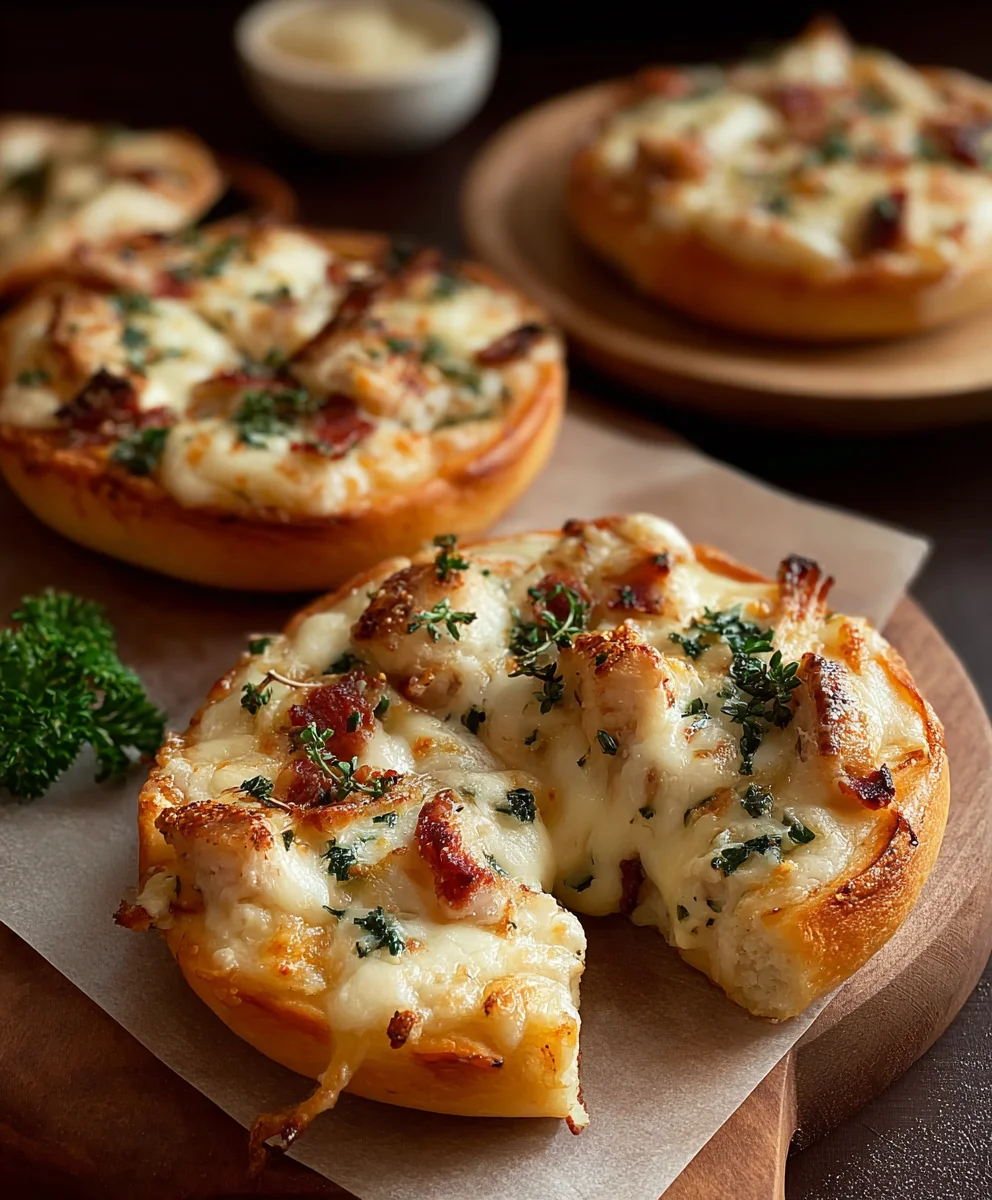 Mini Stuffed Alfredo Pizzas - Easy & Delicious Bites