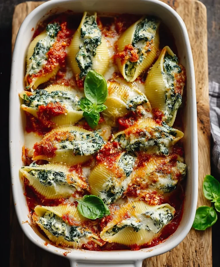 Easy Spinach Ricotta Stuffed Shells Recipe