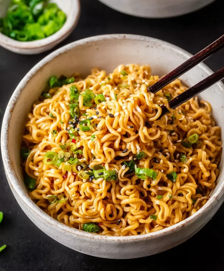 Sesame Garlic Beef Ramen Noodles-Quick & Easy Recipe