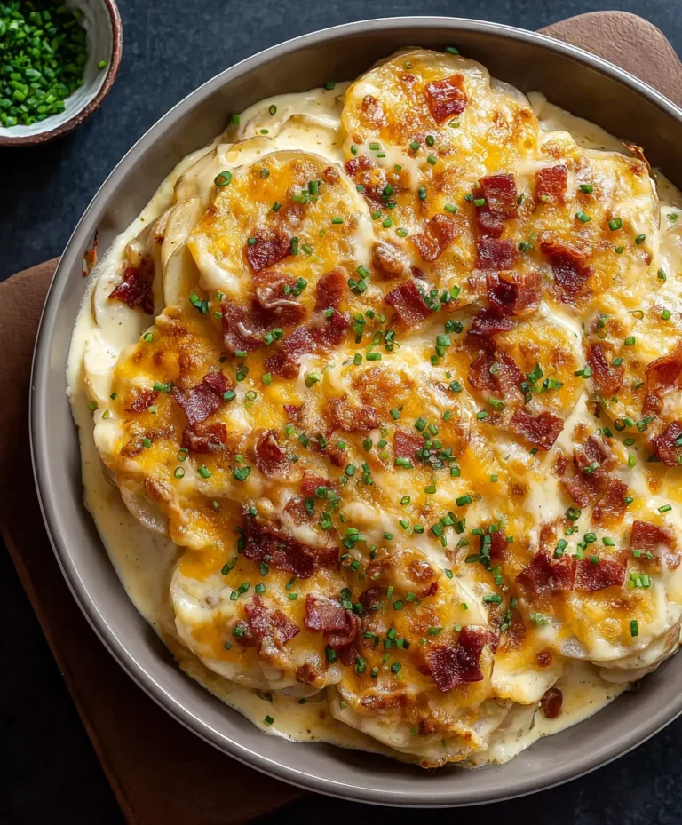 Loaded Scalloped Potatoes – Creamy Beef & Cheese Dream