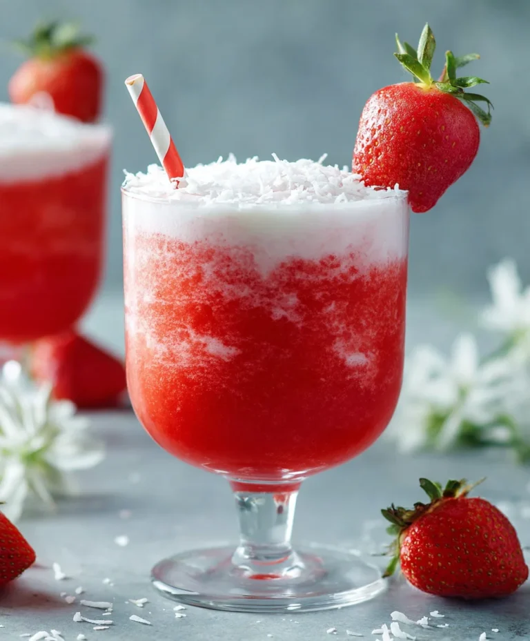 Fruity Strawberry Coconut Daiquiri – Refreshing Non-Non-Non-Alcoholic Alternativeic Twist