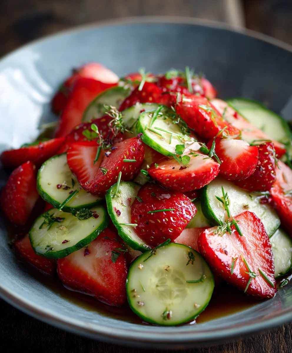 Refreshing Cucumber Strawberry Salad Recipe
