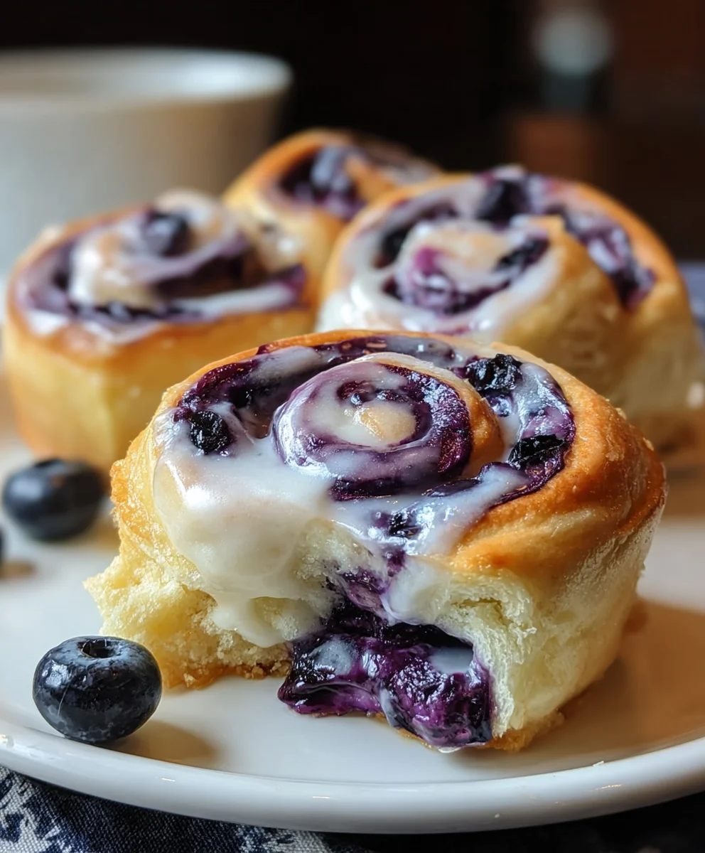 Blueberry Cheesecake Rolls - Easy Creamy Dessert