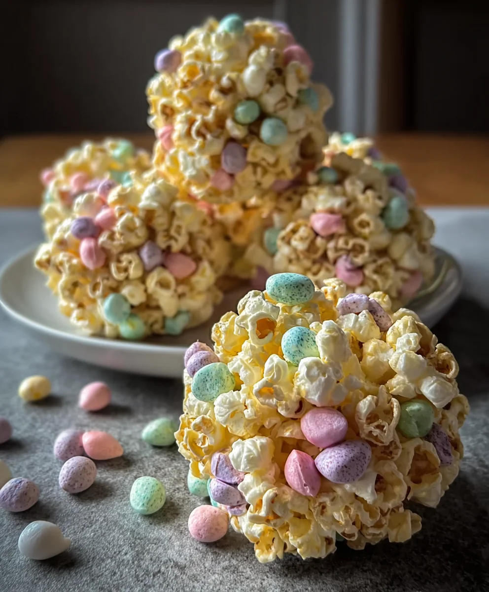 Easy Easter Popcorn Balls-Festive Sweet Treat