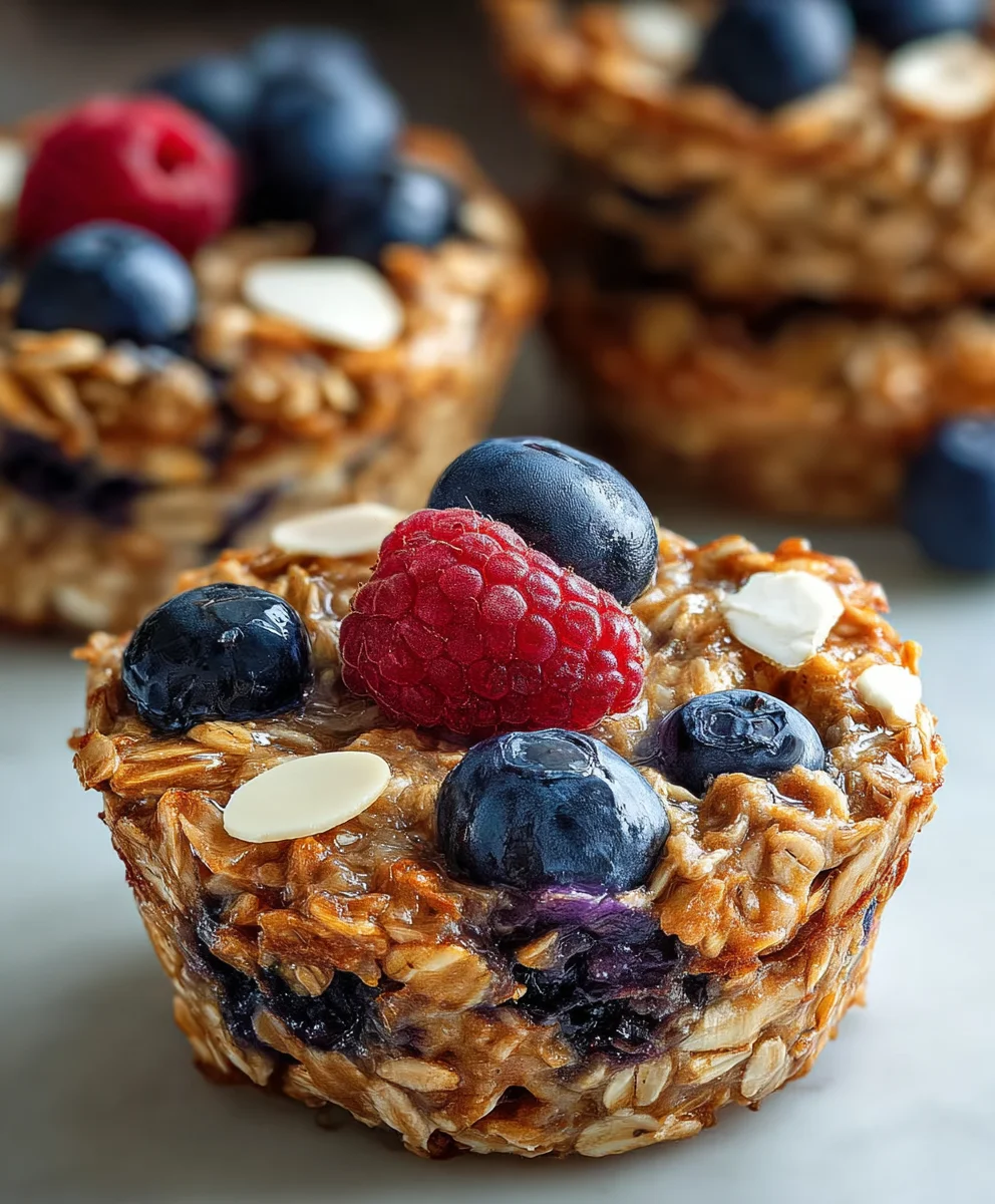 Easy Baked Oatmeal Breakfast Cups-Healthy Make Ahead