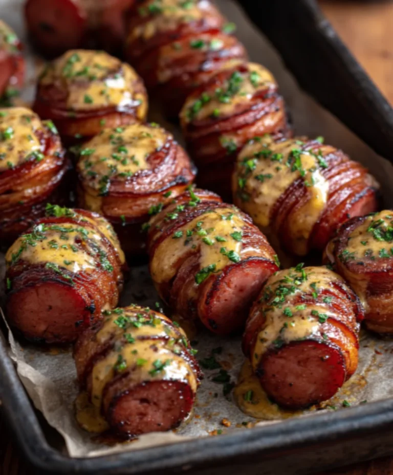 Mustard Hasselback Beef Sausage Bites – Easy Appetizer