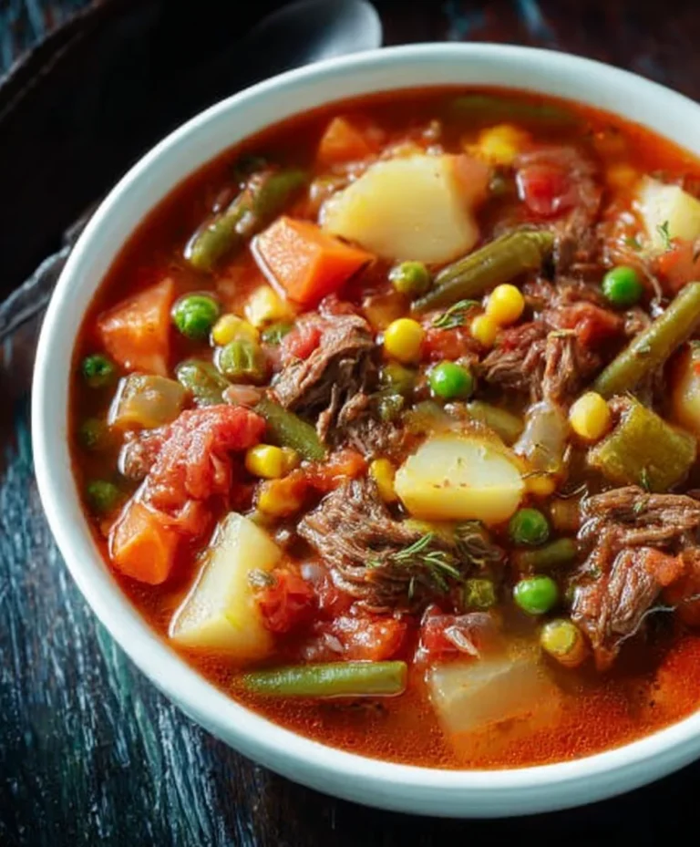 Old-Fashioned Beef Vegetable Soup-Mom’s Classic Recipe