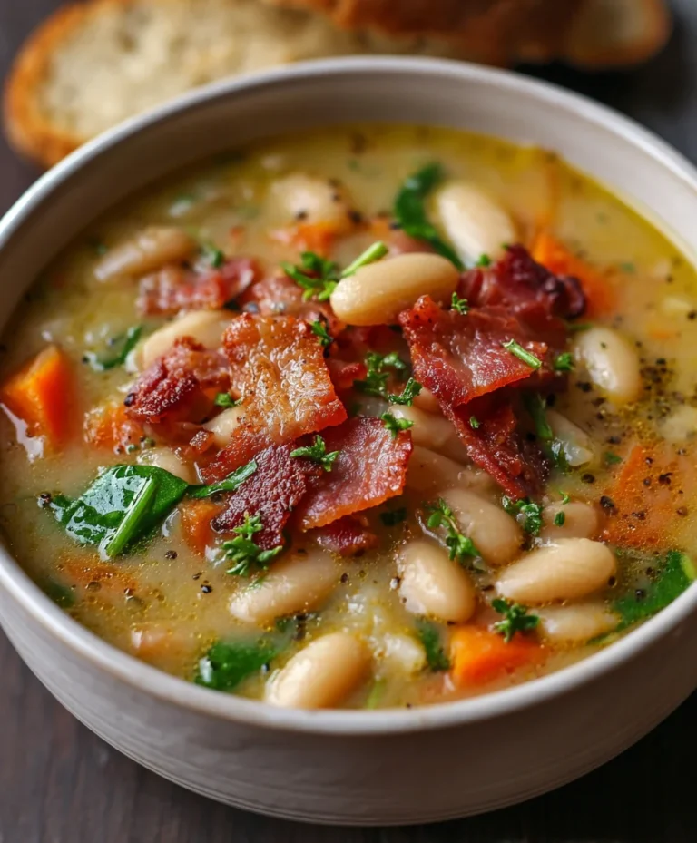 Hearty White Bean Soup With Beef Beef Bacon Delight