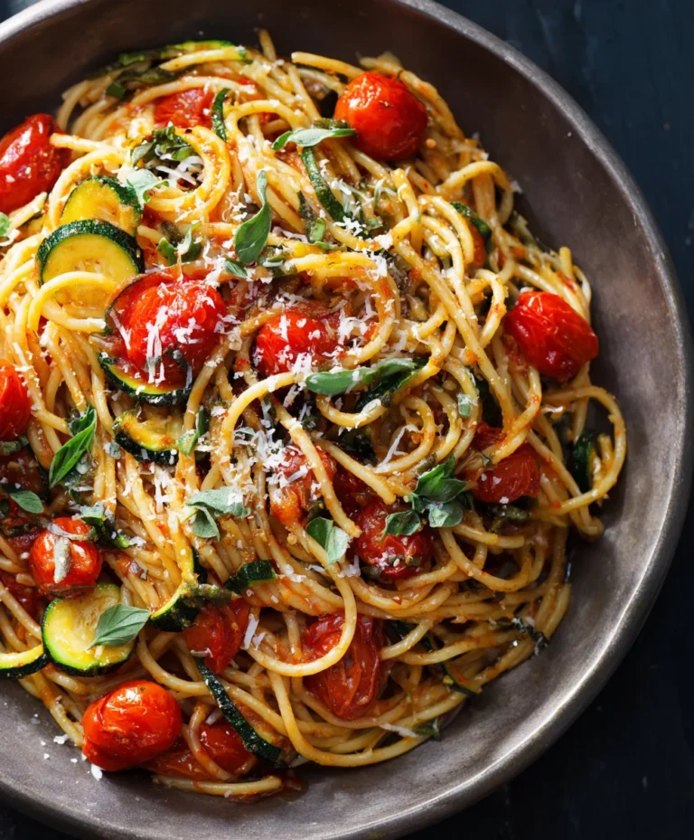 Healthy Tomato Zucchini Pasta – Easy & Delicious