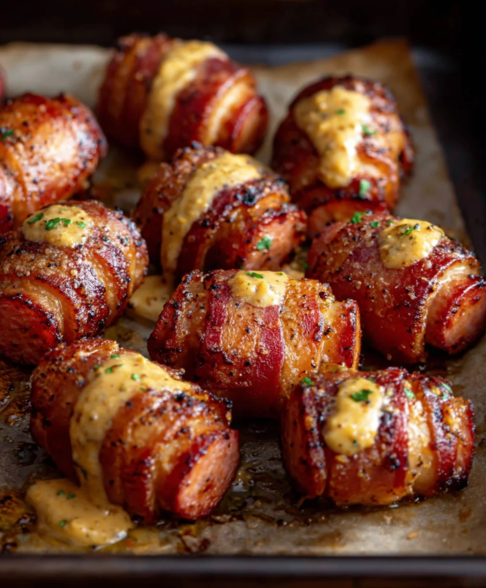 Mustard Hasselback Beef Sausage Bites - Easy Appetizer
