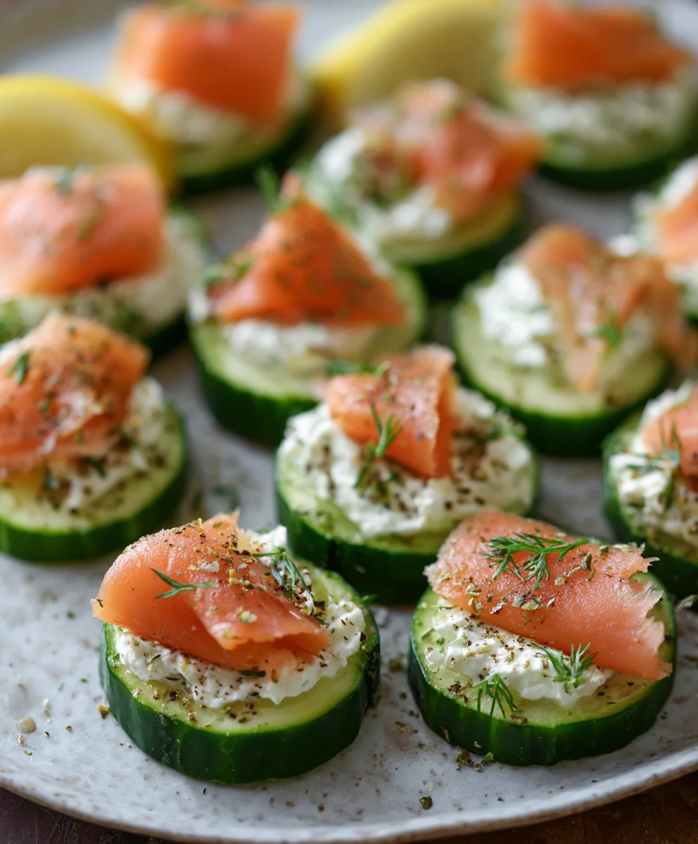 Cucumber Smoked Salmon Bites-Easy Appetizer
