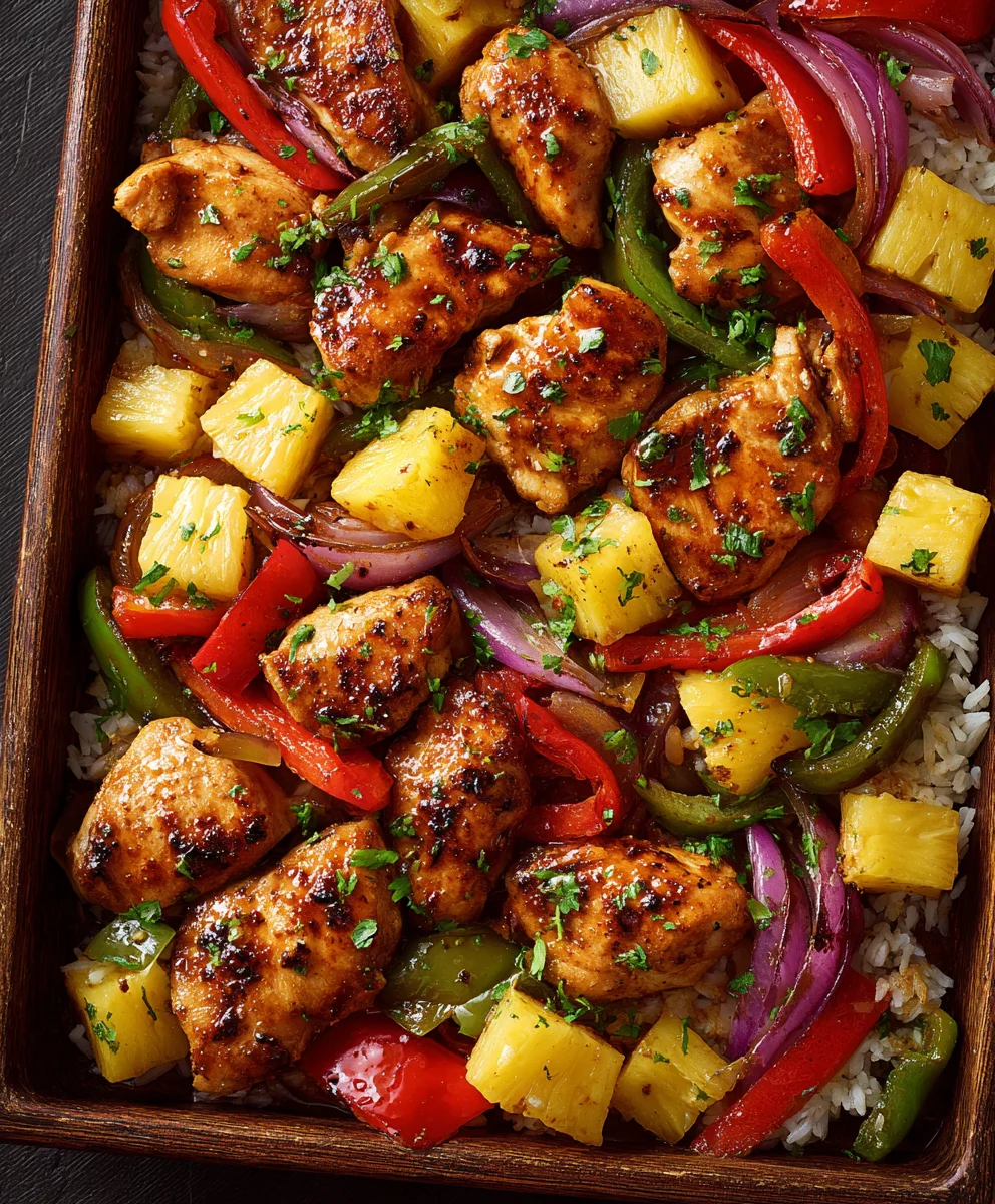 Easy Hawaiian Beef Sheet Pan Dinner-Flavorful & Quick