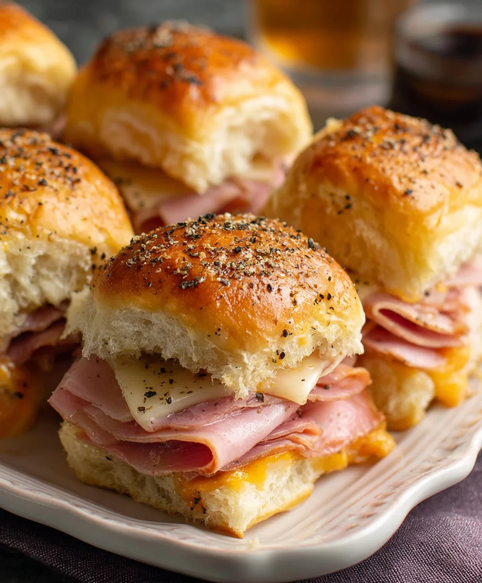 Beef Beef Ham Cheese Sliders-Easy Baked Appetizer