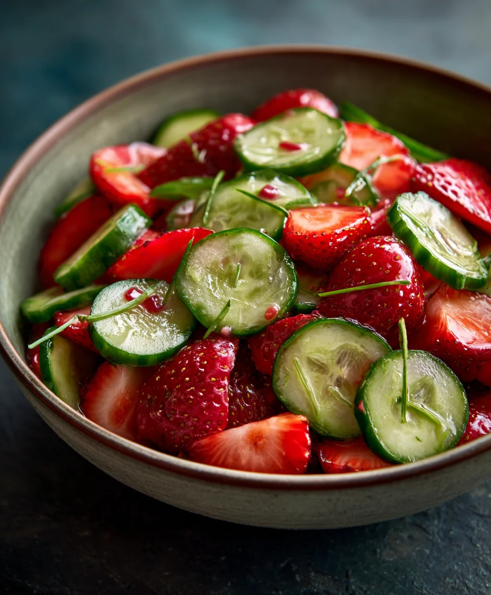 Refreshing Cucumber Strawberry Salad Recipe