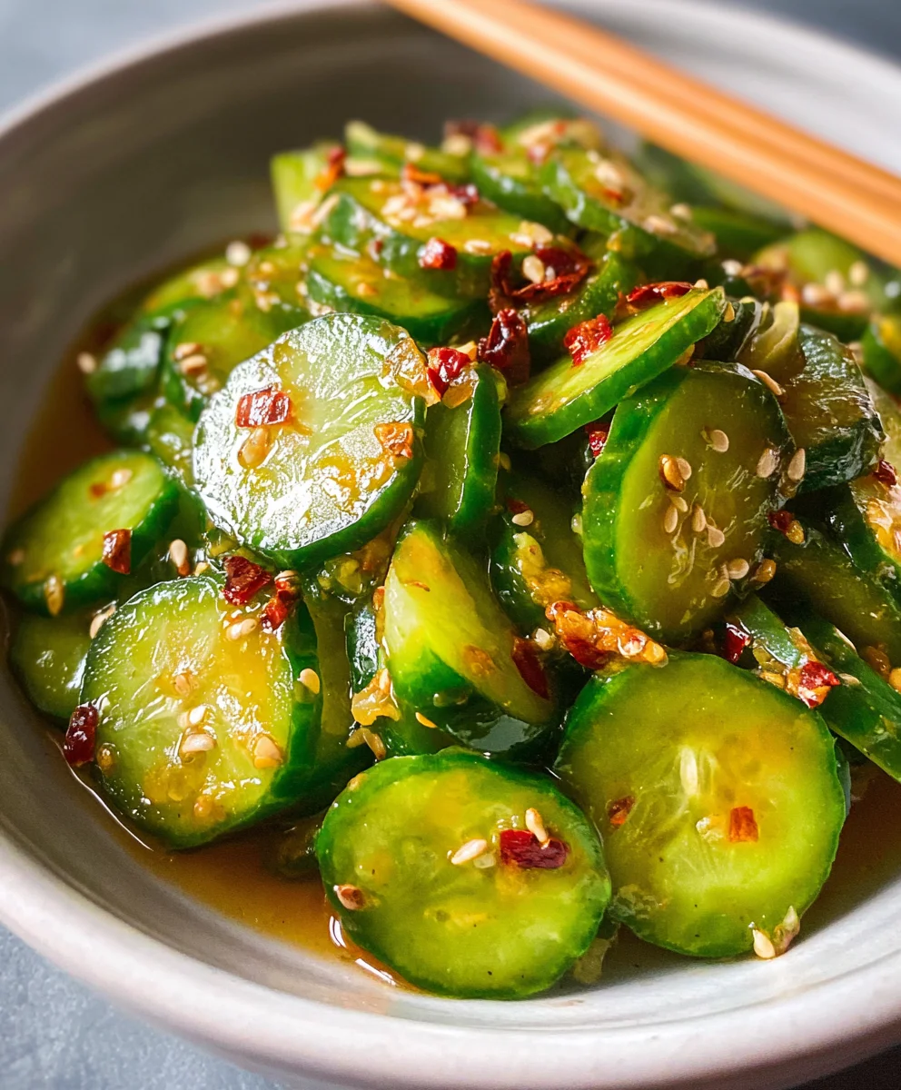Easy Asian Cucumber Salad- Quick Refreshing Side