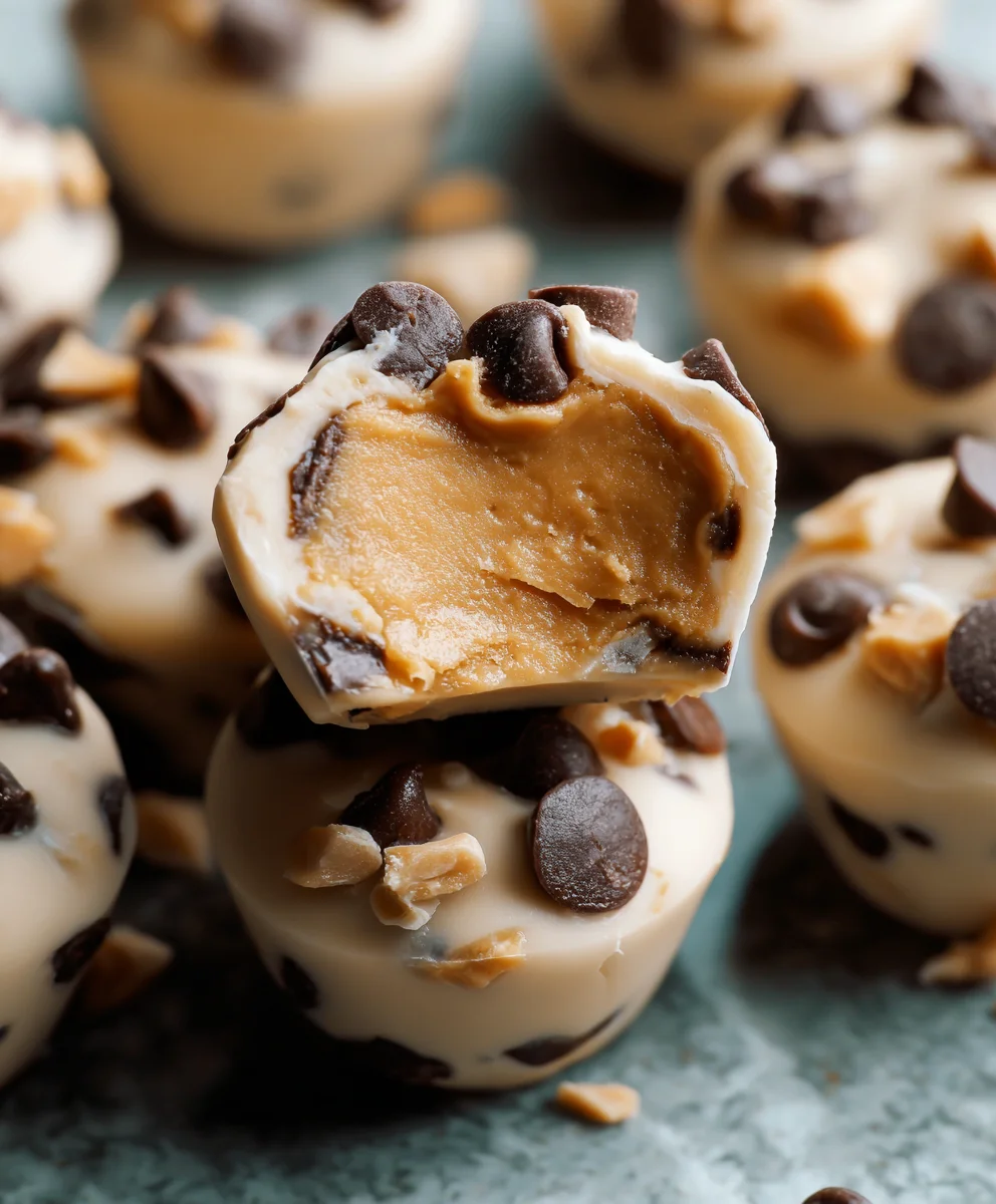 Frozen Greek Yogurt Peanut Butter Bites - Easy Snack